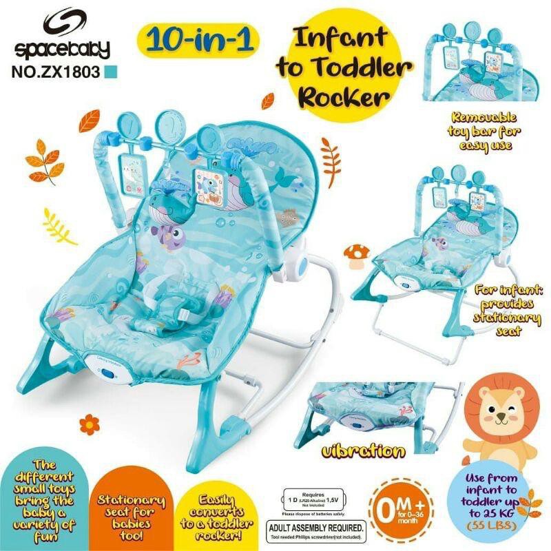 Bouncer Bayi Space Baby 10in1 Rocker ZX 1803 Space Baby SB 8630 SB 8610 / Mastela Prime Rocker 10in1 Baby Bouncer-1