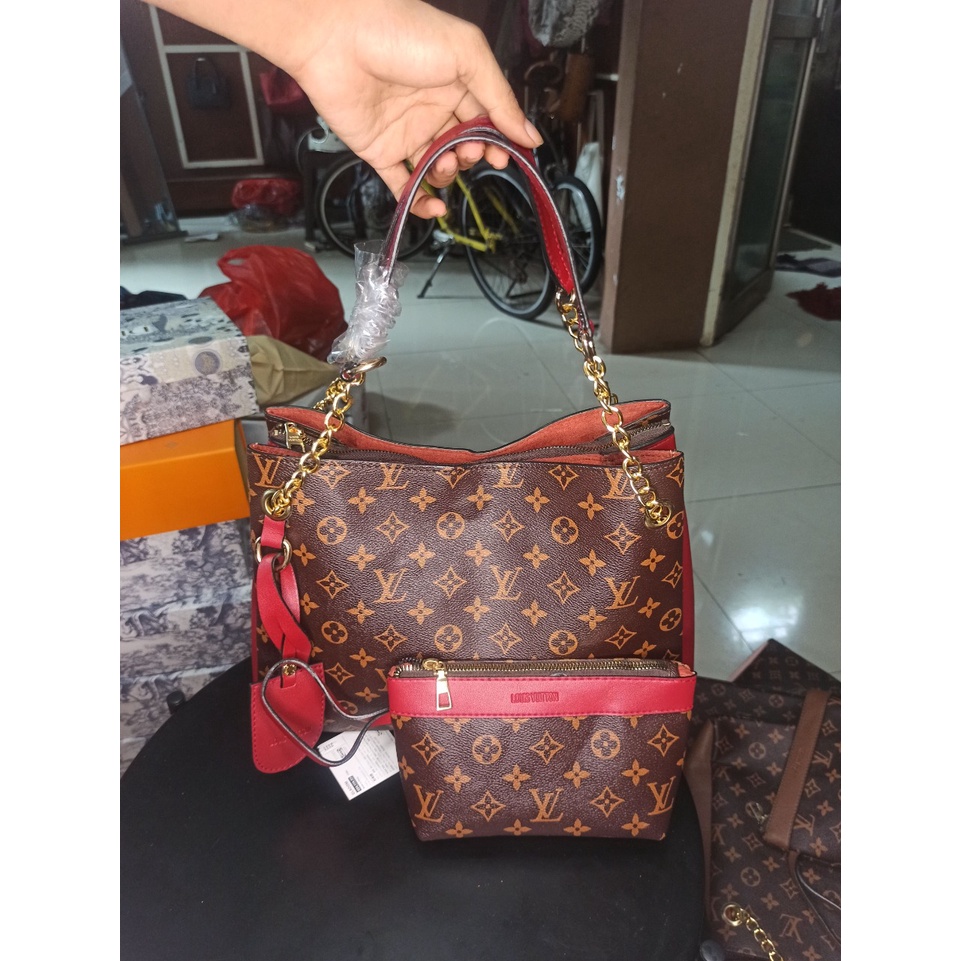 ROSE Tas Wanita Import LV Surene Embos Tote Bag FREE BUBBLE WRAP No Box Branded Premium Selempang Te