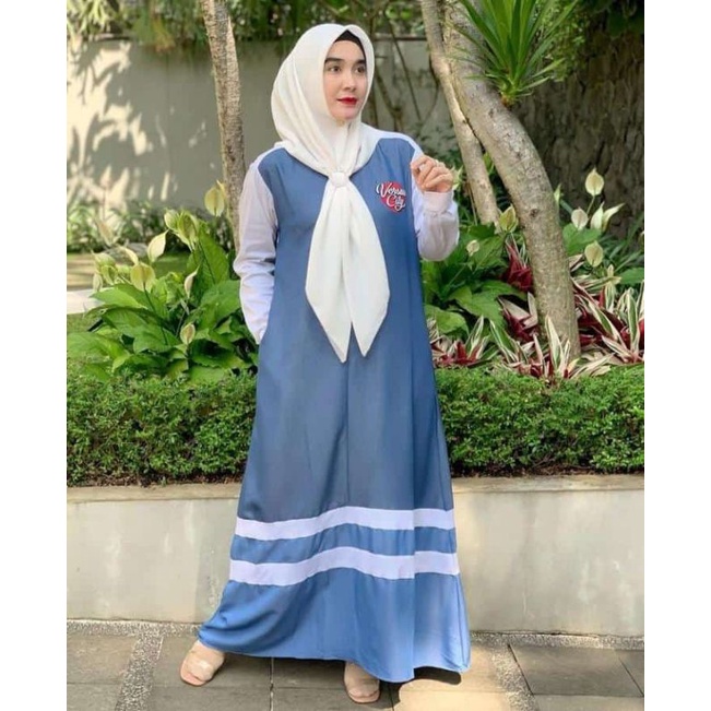GAMIS GIANA DRESS BLUE DUSTY VERSUS CITY ORIGINAL