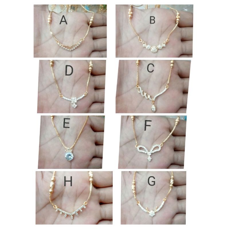 SPP57. Kalung xuping wanita lapis emas dgn mata zircon UK 45 cm