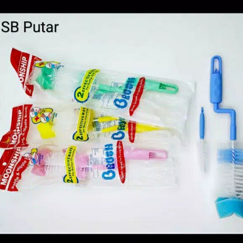 Moonship 2 In 1/ Sikat Botol Busa Putar