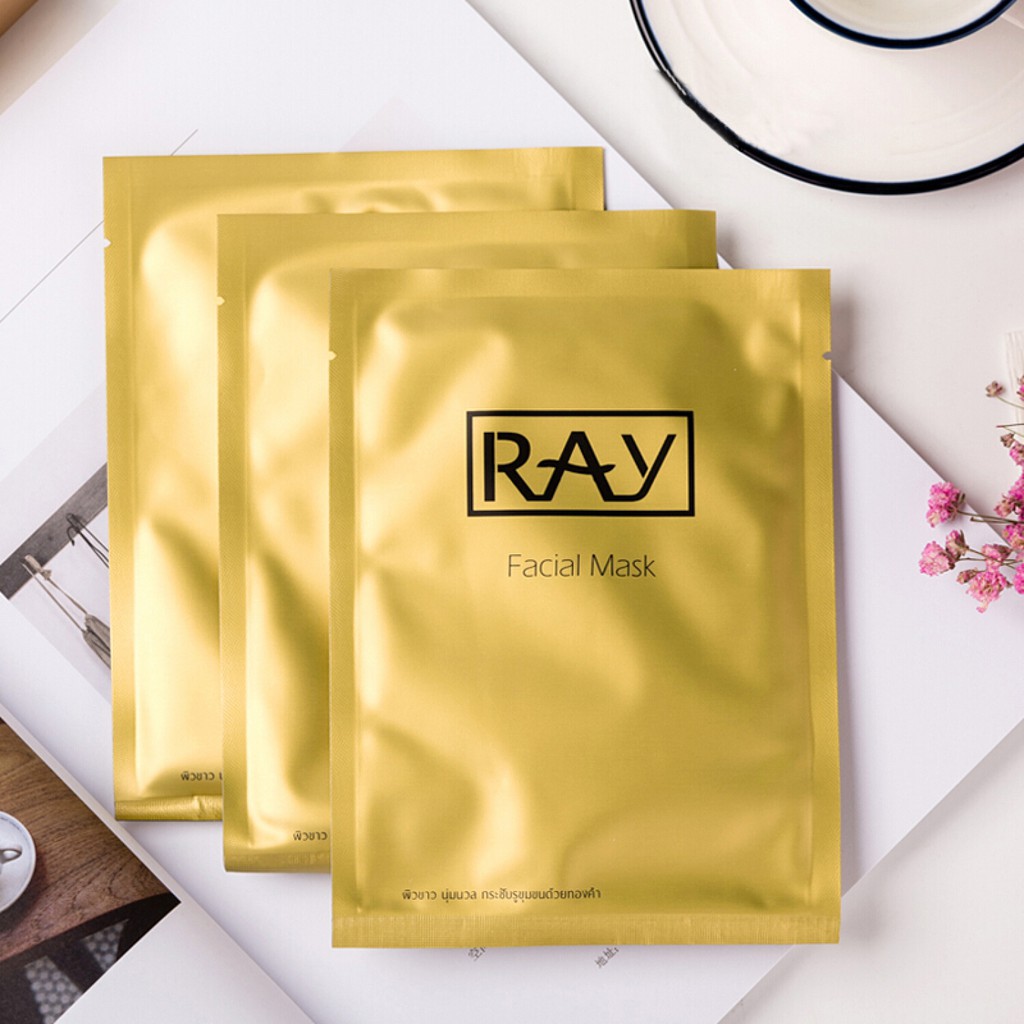 Download Ray Facial Silk Mask Gold 10 Sheets Shopee Indonesia PSD Mockup Templates