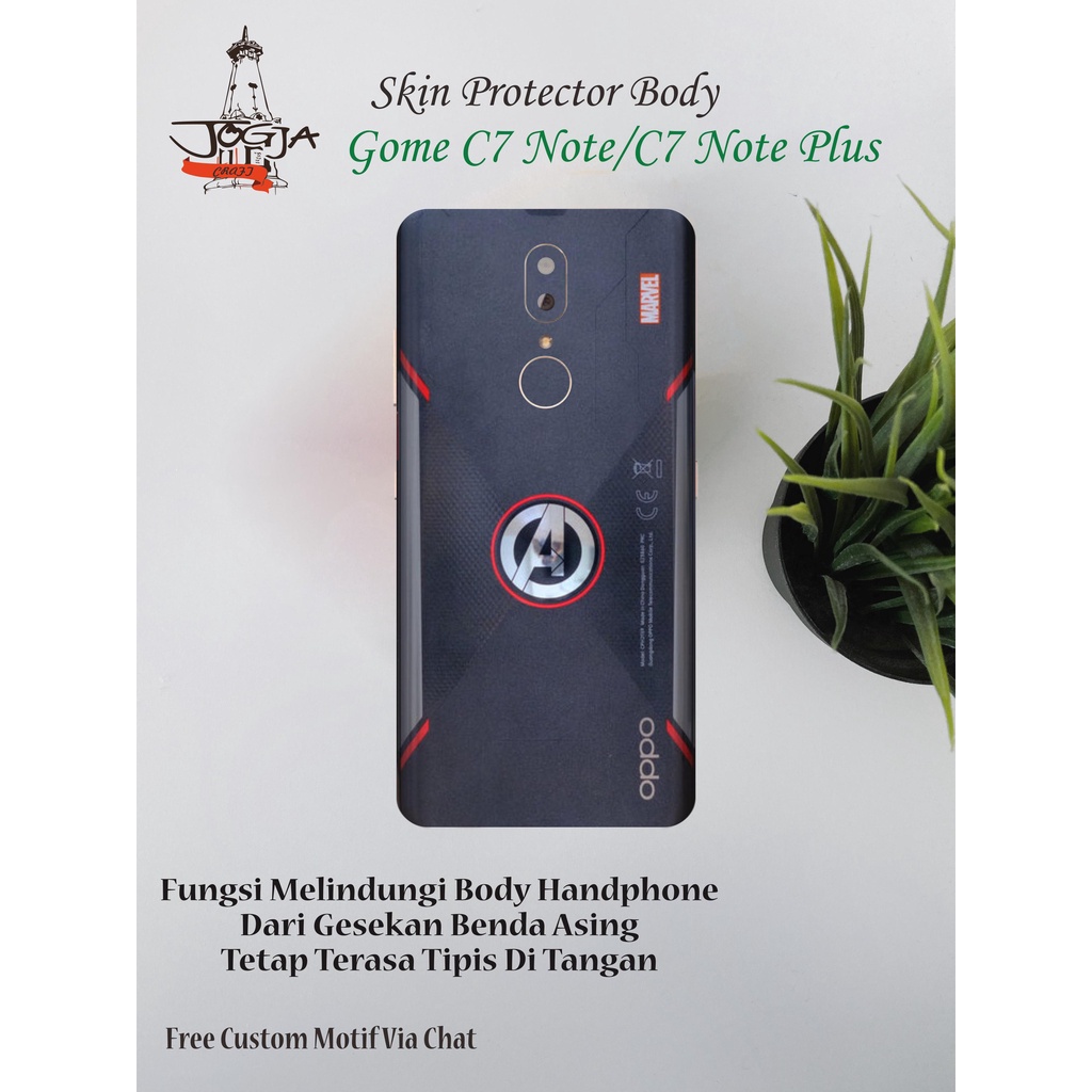 Dapat 2pcs Garskin Hp Gome C7 Note dan C7 Note Plus Motif ave - Free Custom Via Chat