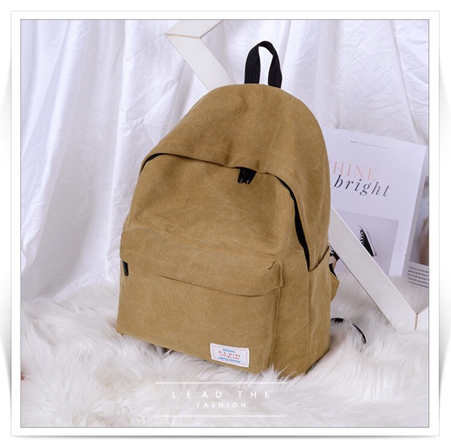 Tas Ransel Kanvas Wanita SL Fashion Wanita Backpack Korea Import