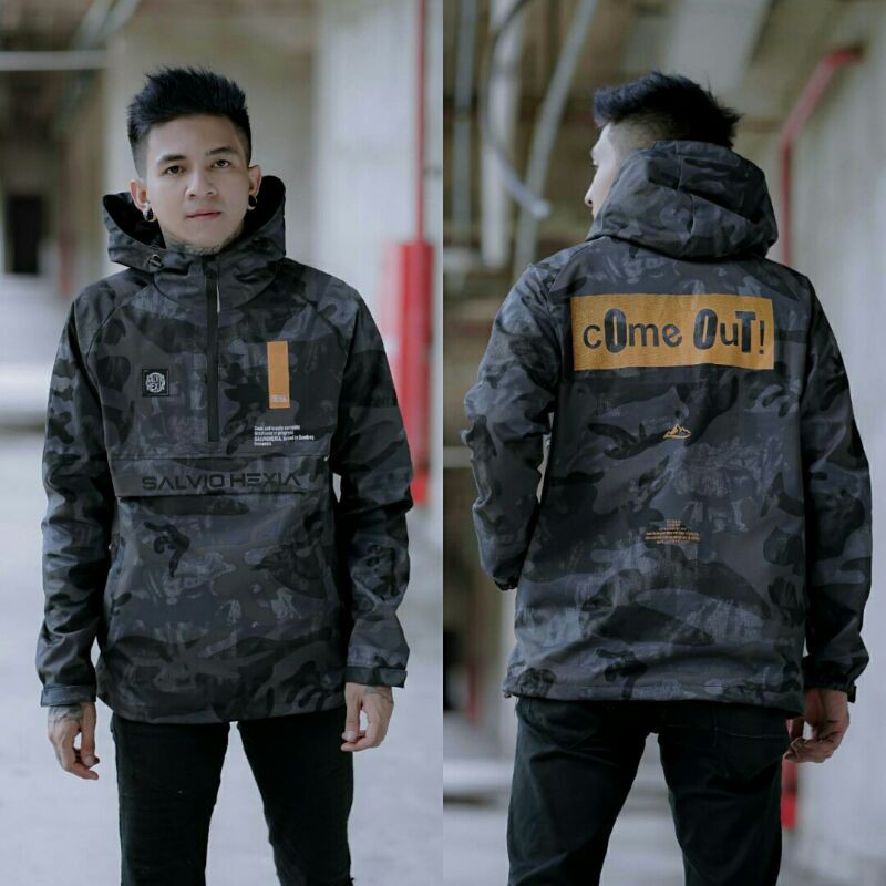 Jaket Cougle Salviohexia Jaket Parasut Jaket Pria Jaket Outdoor Jaket Come Out Loreng Camo