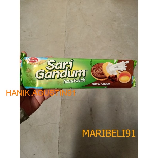 

Roma Sari Gandum Sandwich Coklat 115gram MB91