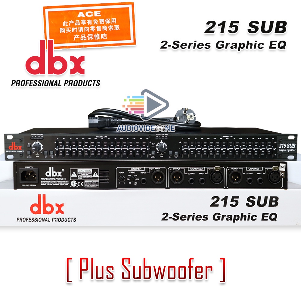 Equalizer DBX 215 SUB Ekualiser 2 x 15 Band Graphic Equaliser Plus Subwoofer 215SUB