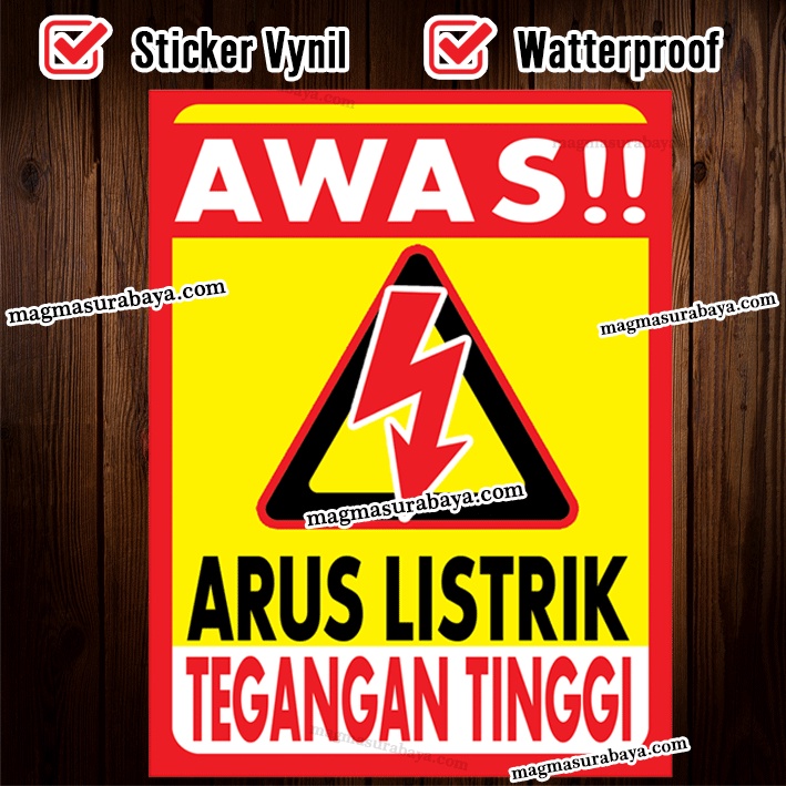 

Sticker Awas Arus Listrik Tegangan Tinggi - stiker