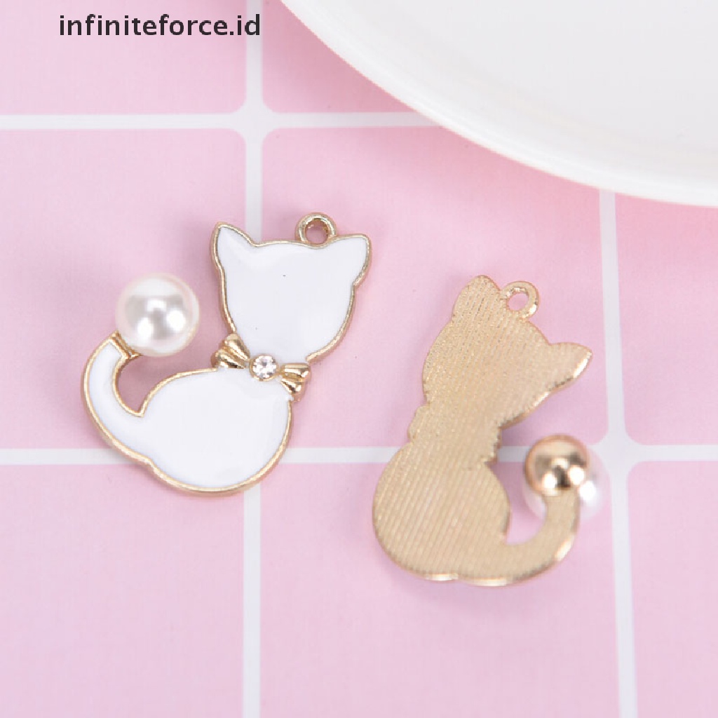 10pcs / Set Ekor Kucing Aksen Mutiara Untuk Membuat Perhiasan Diy