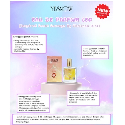 Yesnow Eau De Parfum Zodiac Spray 30 ml