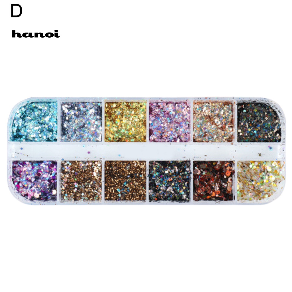 Han_ Bubuk Glitter Berkilau Untuk Dekorasi Nail Art DIY