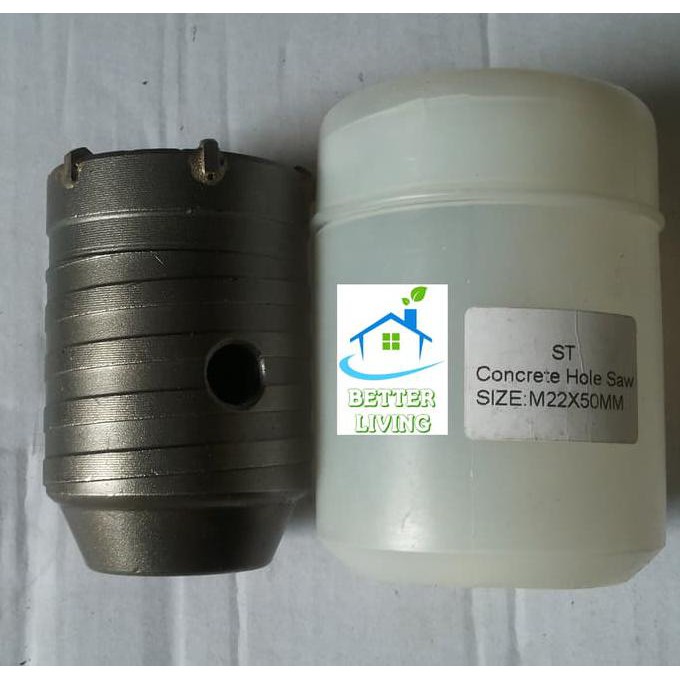 Diskon Hollowdrill Core Bit / Holesaw Beton / Mata Bor Beton 50Mm Komplit+As Terbaru