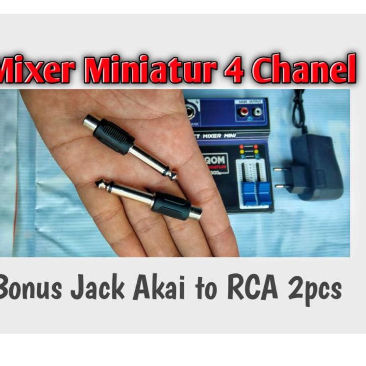 Paling Diminati.. Mixer audio mini 4chanel Effect reverb 12v bonus adaptor