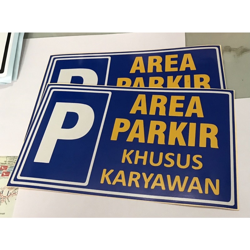 

Sign stiker sticker tanda Area parkir khusus karyawan