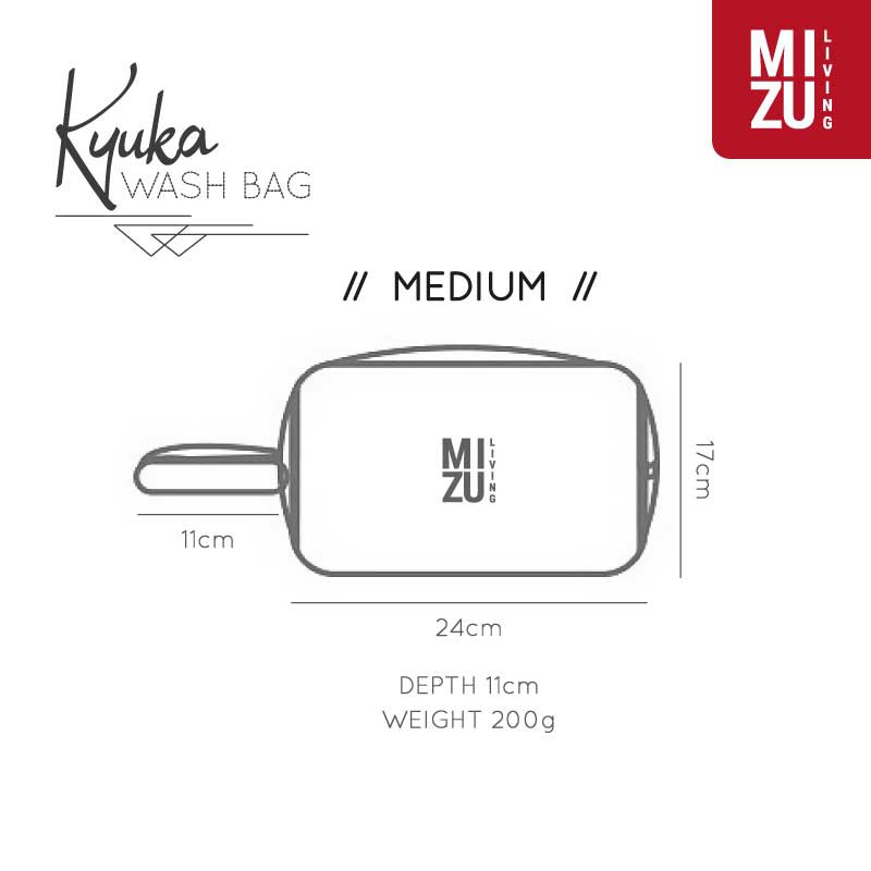 MIZU KYUKA Wash Bag Clear PVC Transparent Cosmetics Travel Makeup Bag Tas Kosmetik Bening Transparan-MEDIUM