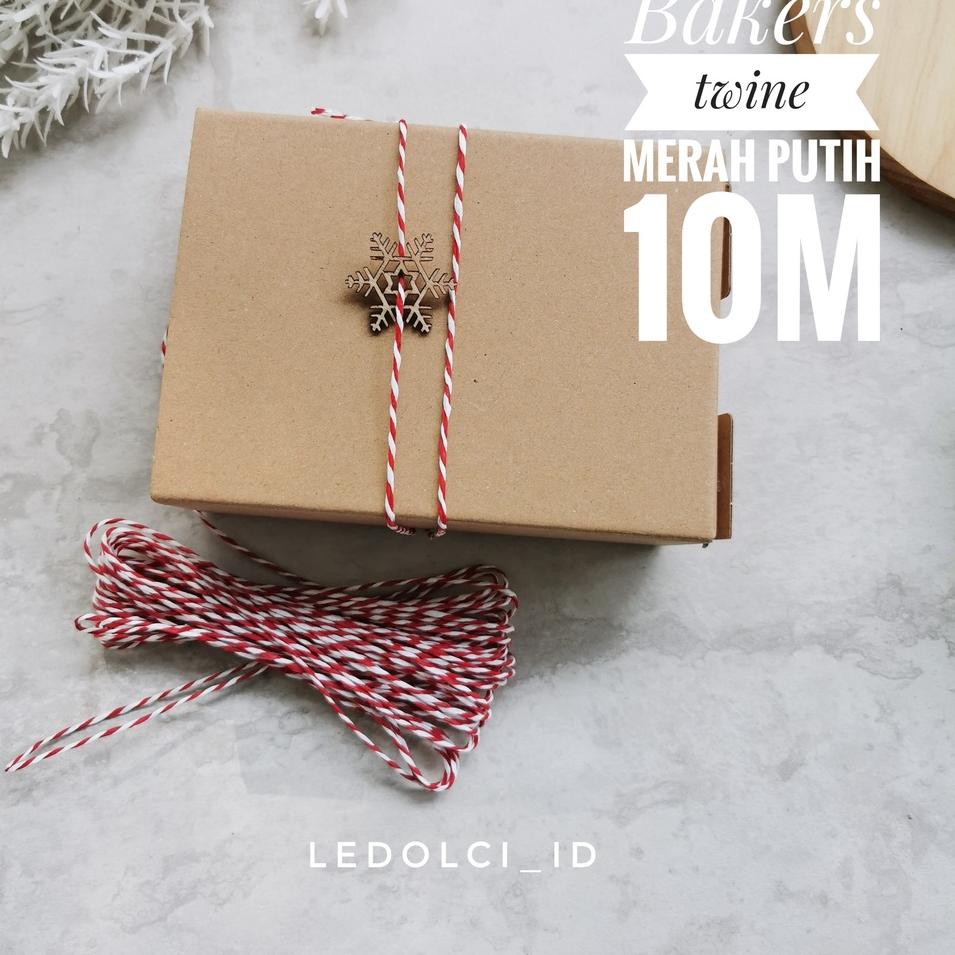 

Sale,,, PITA TALI MERAH PUTIH NATAL CHRISTMAS BAKERS TWINE 10 METER DAN 100 METER