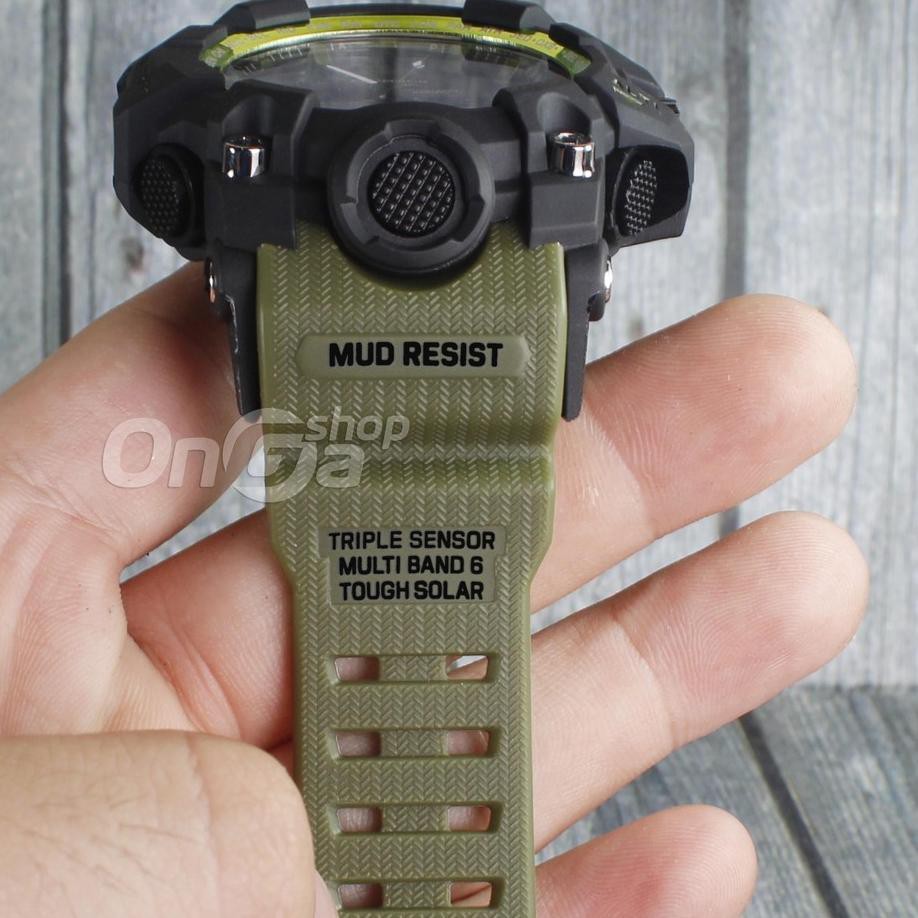 ♧ Casio G Shock GWG1000 Black Strap Green Army MUDMASTER Grade Original Digital Analog Timepieces ♤