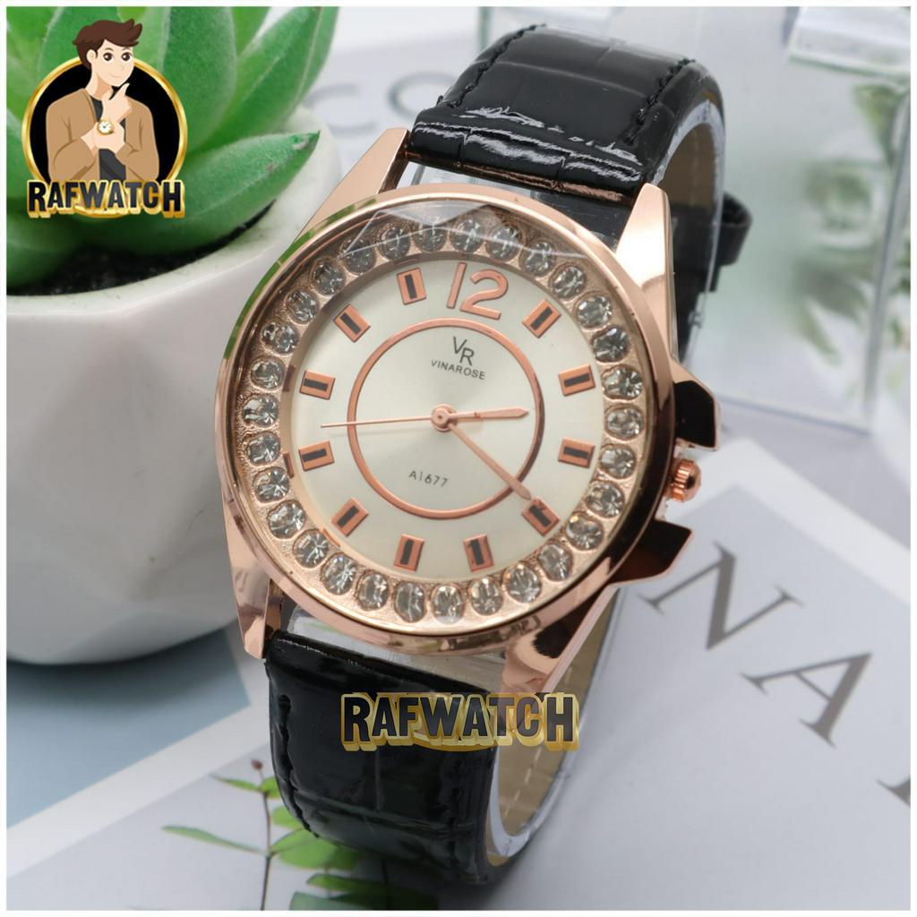 JAM TANGAN WANITA ELEGANT IMPORT STRAP KULIT PERMATA LAROCHE LR02