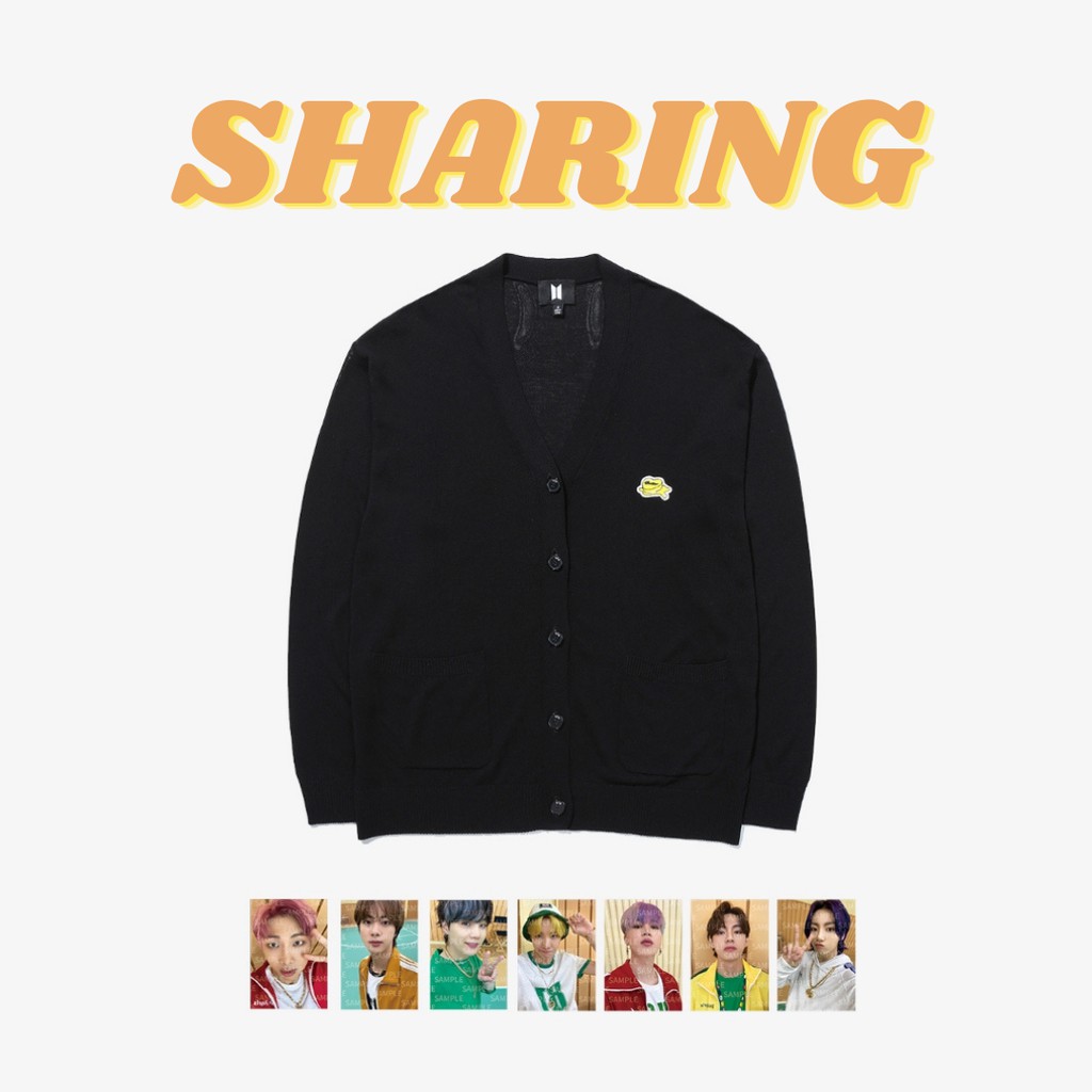 [READY STOCK] SHARING BTS: BUTTER MERCH (MD) - Cardigan Black RM/JIN/SUGA/J-HOPE/JIMIN/TAEHYUNG/JUNG