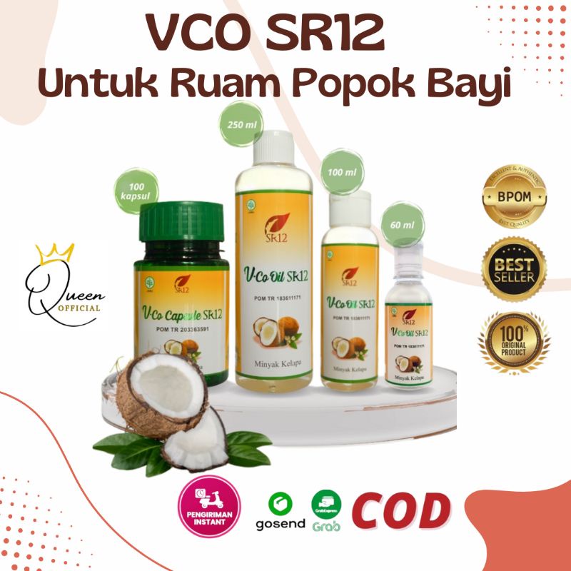 VCO SR12 MINYAK KELAPA UNTUK OBAT RUAM POPOK BAYI / Obat Biang Keringat / VCO VIRGIN COCONUT OIL / MINYAK KELAPA MURNI / VICO OIL SR12 / PENAMBAH IMUN TUBUH / SIAP NEW NORMAL