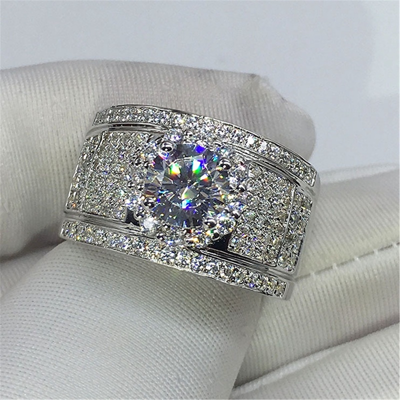 Women's Fashion Inlaid Zircon Wedding Rings Jewelry Accessories