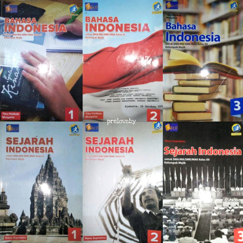 Kelas 10 11 12 Bahasa Indonesia / Sejarah Grafindo Facil Kurikulum 2013 Buku Edisi Revisi 1 2 3 SMA 