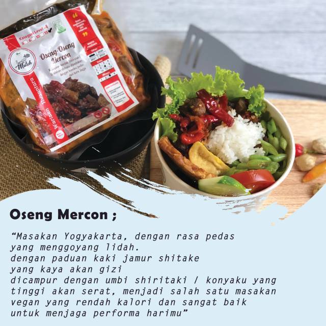 

Muleh Oseng-oseng mercon Vegetarian warisan Nusantara siap saji vegan