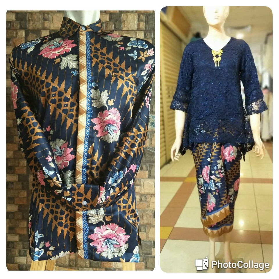 Couple Set Kebaya Brukat Rinjani Modern Hem Panjang