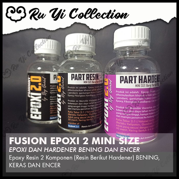 FUSION 2 Epoxy Epoxi Resin Bening Encer 300 gram