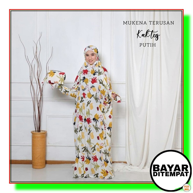 Promo Rukoh Dewasa Rukuh Katun Mukana Cantik Mukena Anak F Wy1 PU510  Travelling Terusan Kaktus P