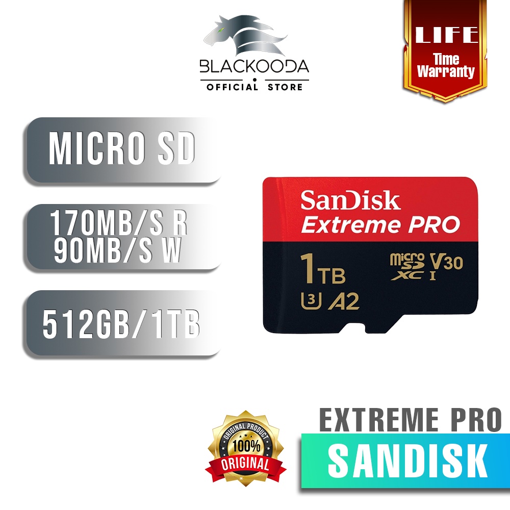 SanDisk Extreme Pro A2 Micro SD Memory Card TF SDXC 1TB / 512GB (Max.170MB/S)