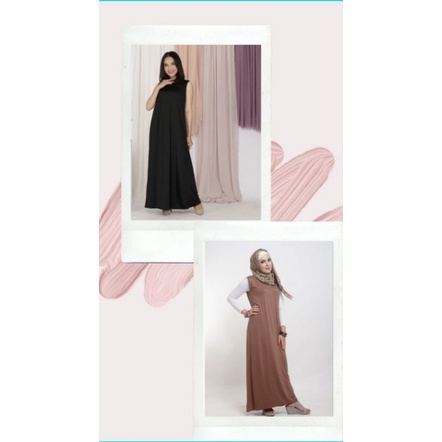 Baju inner Manset Gamis Lekbong Atau Buntung Polos Bahan Spandek Rayon