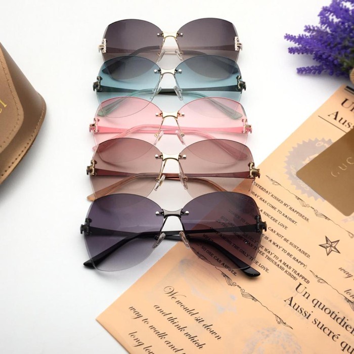 Kacamata Sunglass Fashion Gucci 18267 Sunglasses Gaya Wanita Mewah