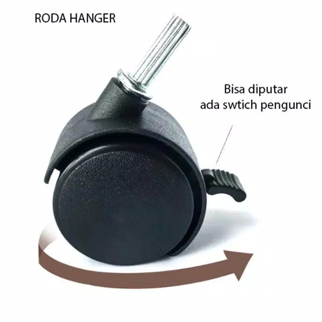 Rak Gantung Baju Besi Portable Serbaguna Standhanger Double Cloth Standhanger