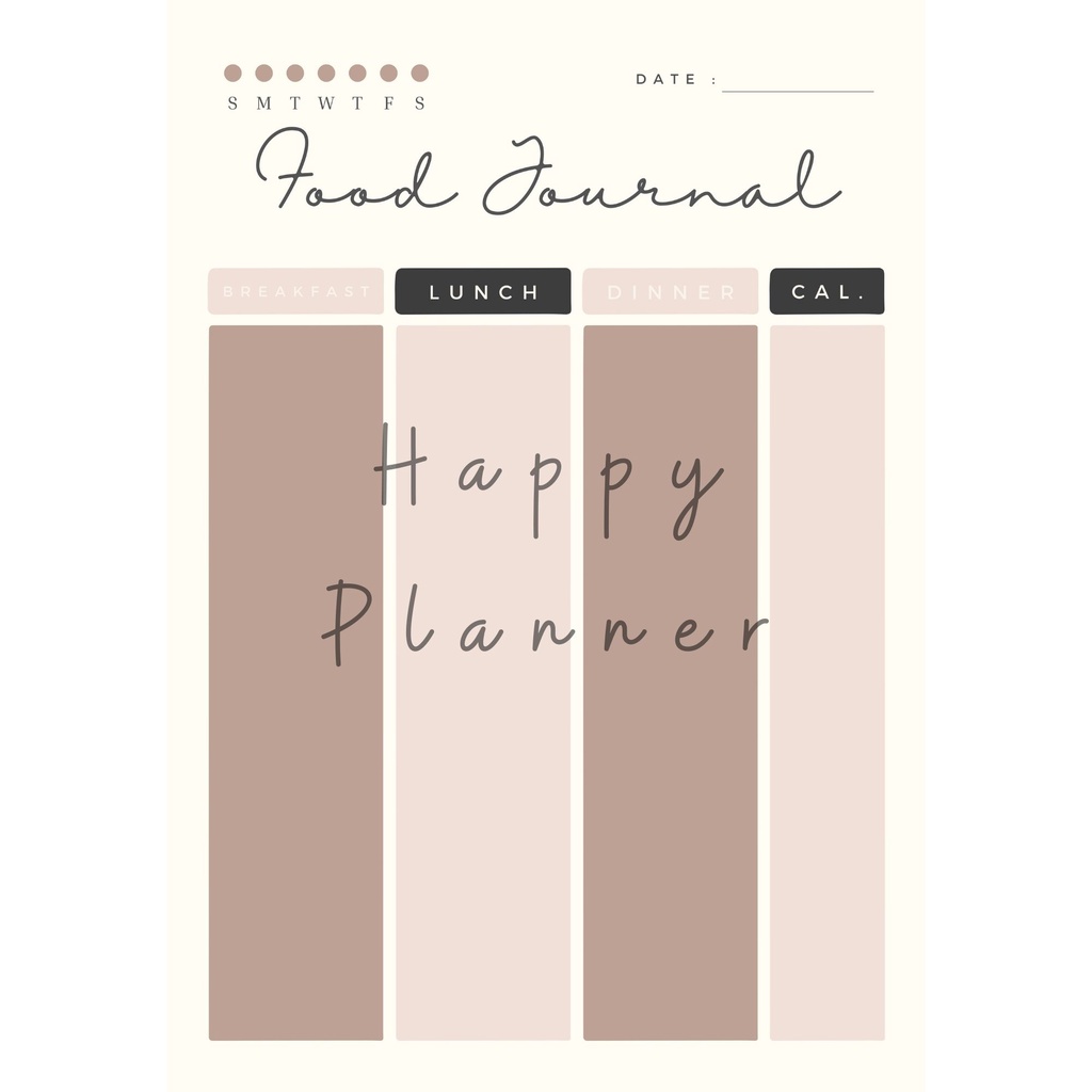 

18_ Refill Isi Binder – Food Journal | Food Diary | Recipe Card | Pantry Inventory | Notes