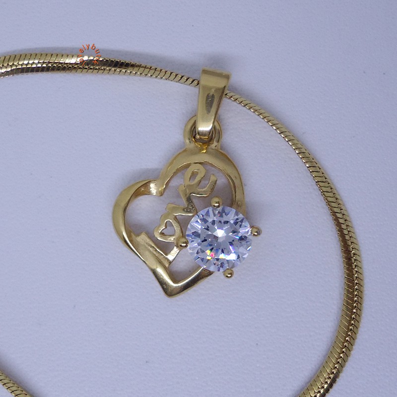 Lovely LOVE  Kalung Titanium Silver  Wanita / Kalung Titanium Wanita