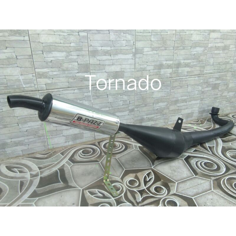 Knalpot  racing FIZ R full croom  RC100 tornado zigma alfa satria 2tak-Tornado hitam