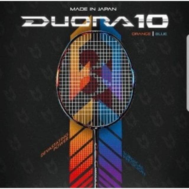 ORIGINAL Yonex Duora 10 Blue Orange New Color Raket Badminton