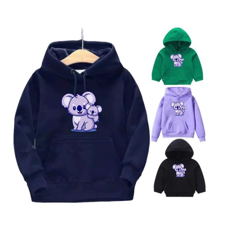 HOODIE ANAK CEWE COWO KOALA CUTE FLEECE TEBAL MURAH TERBARU'