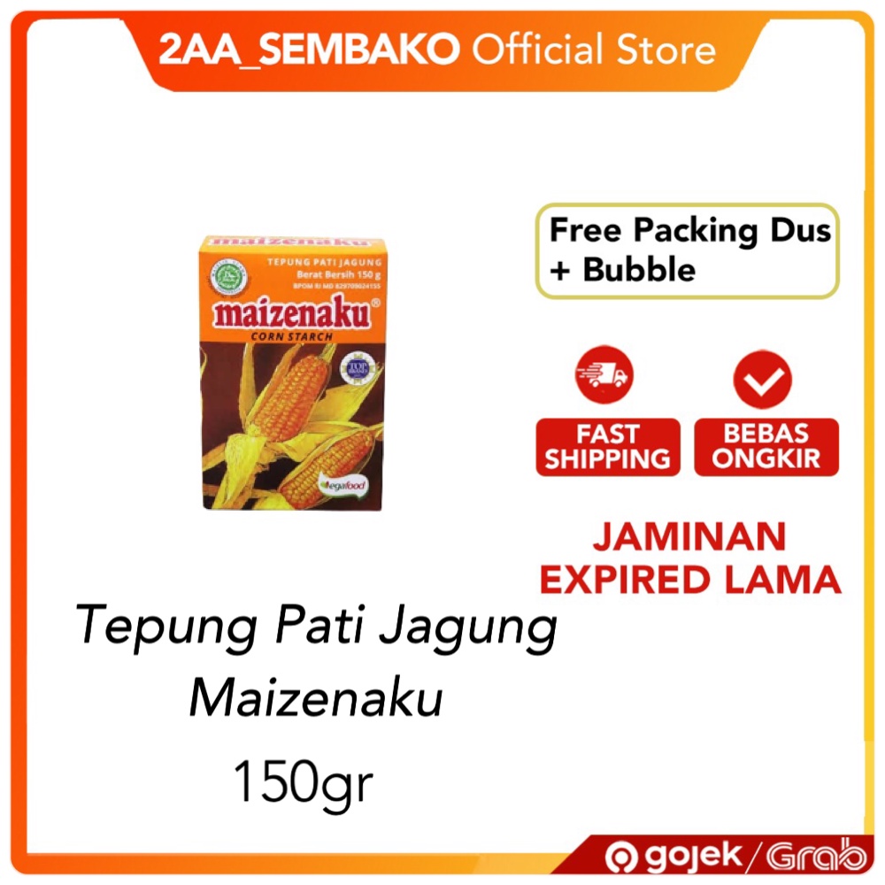 

Maizenaku Maizena Tepung Pati Jagung Corn Starch MAIZENATepung Jagung Maizena 150 Gram