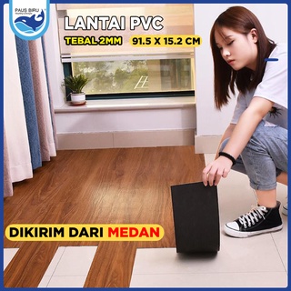 Lantai Vinyl Parket Kayu Dengan Perekat Stiker Lantai 91,5cmx15,2cm TEBAL 2MM