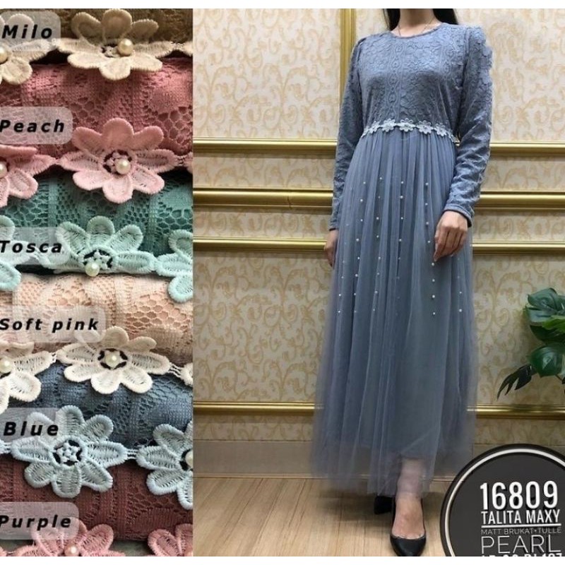 gamis brukat/gamis tile/dress tutu/gamis pesta