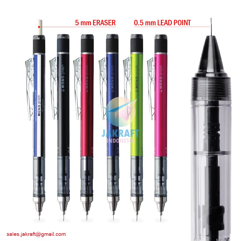 

(1 Pcs) TOMBOW Mono Graph 0.5 mm Mechanical Pencil Pensil Mekanik 0.5mm Made in Japan