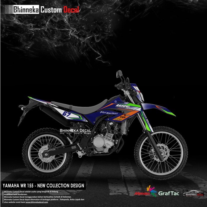 DECAL STICKER WR 155 BEAUTY COLOR ORANGE