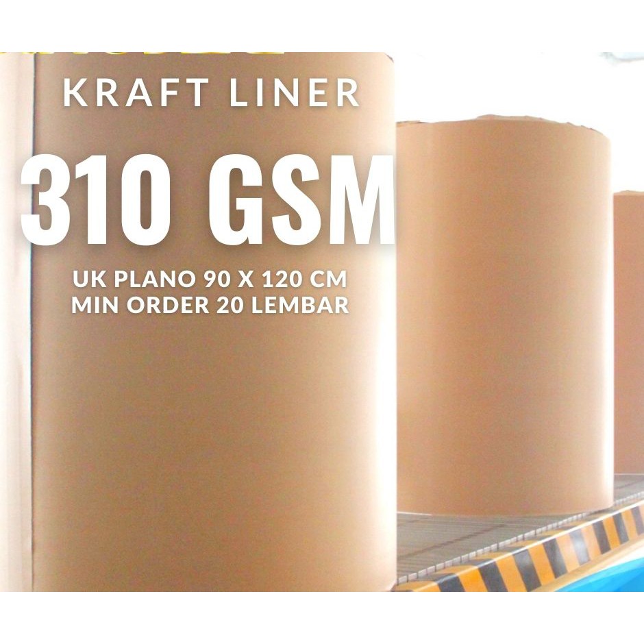 Jual KERTAS KRAFT LINER 310 GSM, UKURAN PLANO 90 X 120 CM, HARGA GROSIR ...