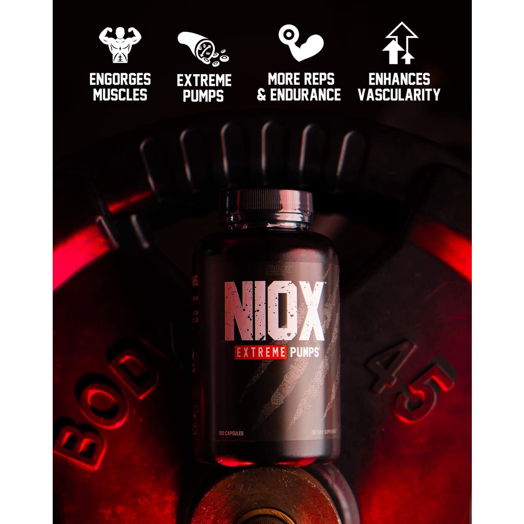 Nutrex Niox Xtreme Pumps 120 Capsules Nitric Oxide Pre Workout