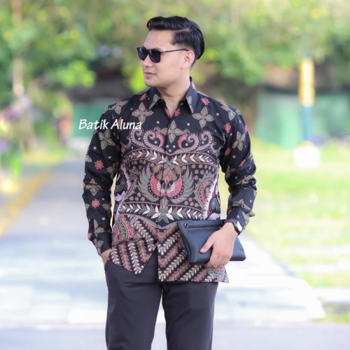 Batik Pria Lengan Panjang Solo Premium Batik Cowok Tulis Sutra Alisan Lengan Panjang FASHION BATIK ALUNA