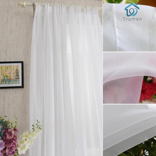  Tirai  Jendela  Bahan Tulle Warna  Putih  Polos untuk Ruang 