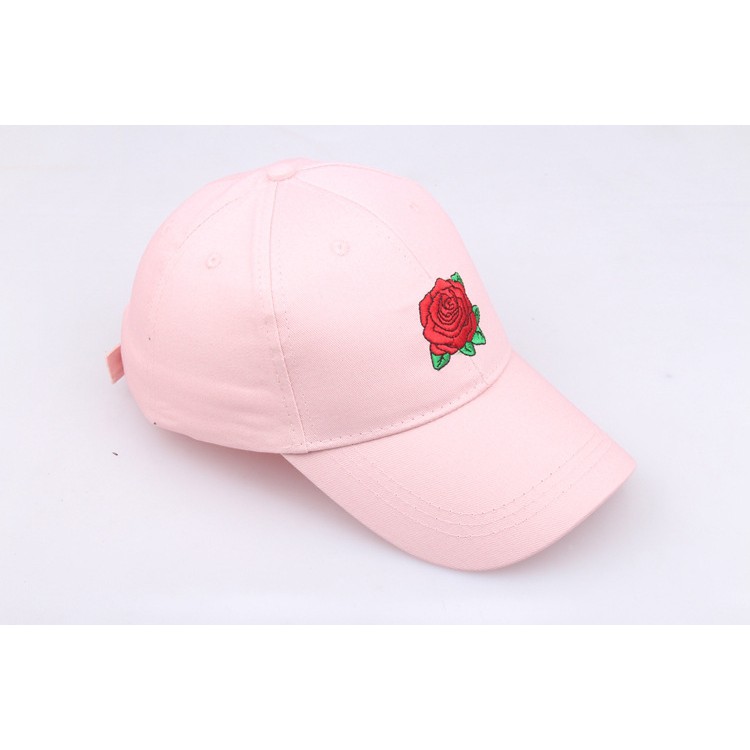 TBRO topi bunga mawar rose bordir baseball cap korea jepang kpop idol import