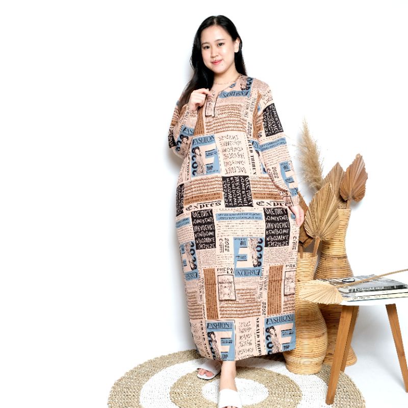 Daster habel busui lengan panjang gamis merk Verell-9